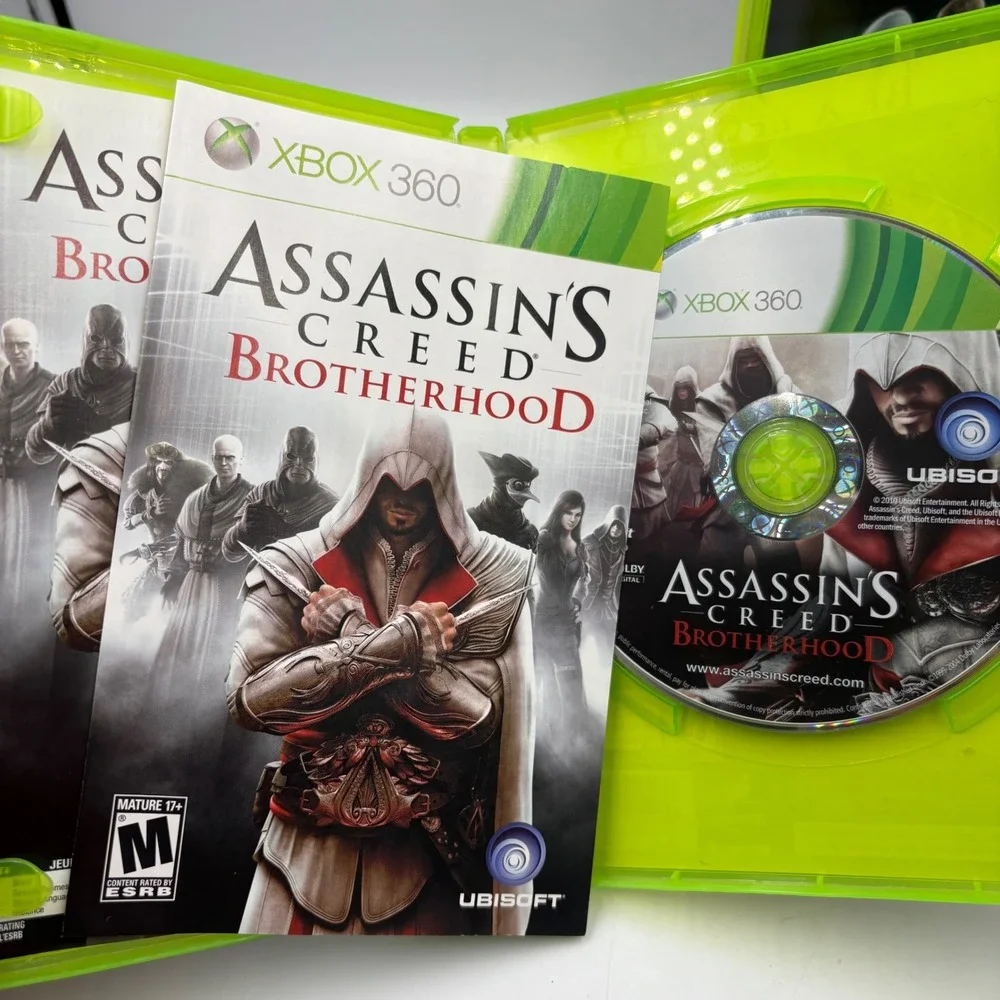 Ubisoft Assassins Creed Brotherhood Revelations Xbox‎ 360 Green Good 2 Game Lot